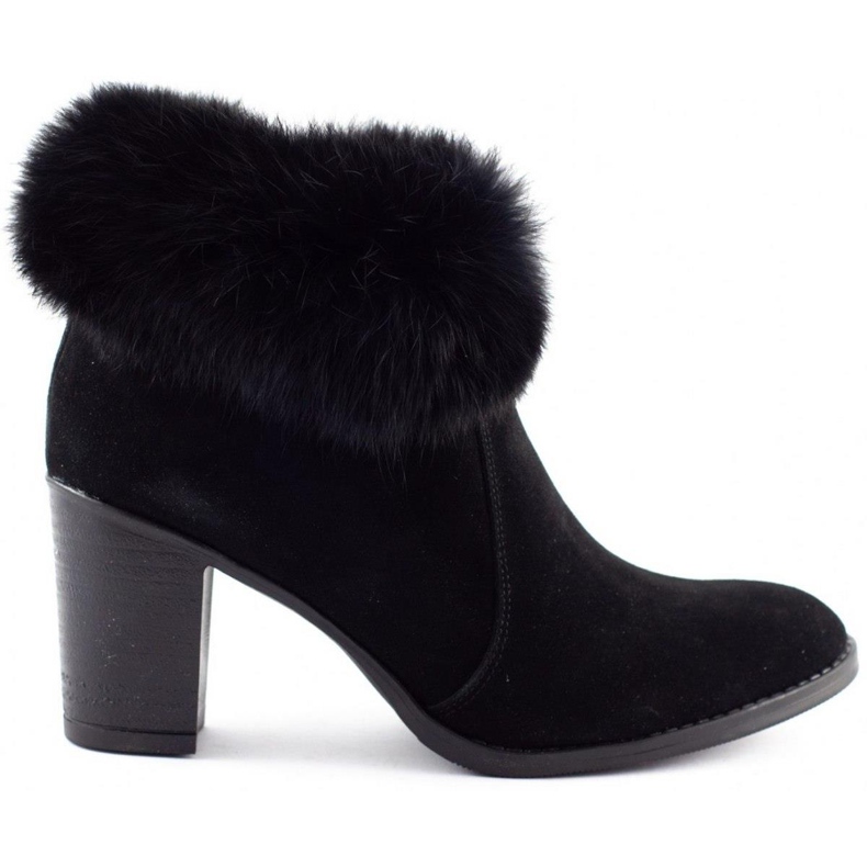 Olivier Crne izolirane čizme Maia s krznom crno