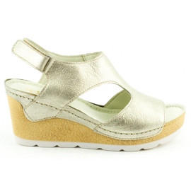 Dolce Pietro Klinaste sandale 0888 zlatna platina zlatni