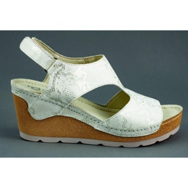 Dolce Pietro Klinaste sandale 0888Z bijele i srebrne višebojan