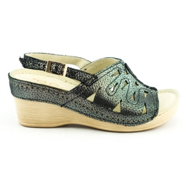 Dolce Pietro Sandale na klin 2216 crne crna