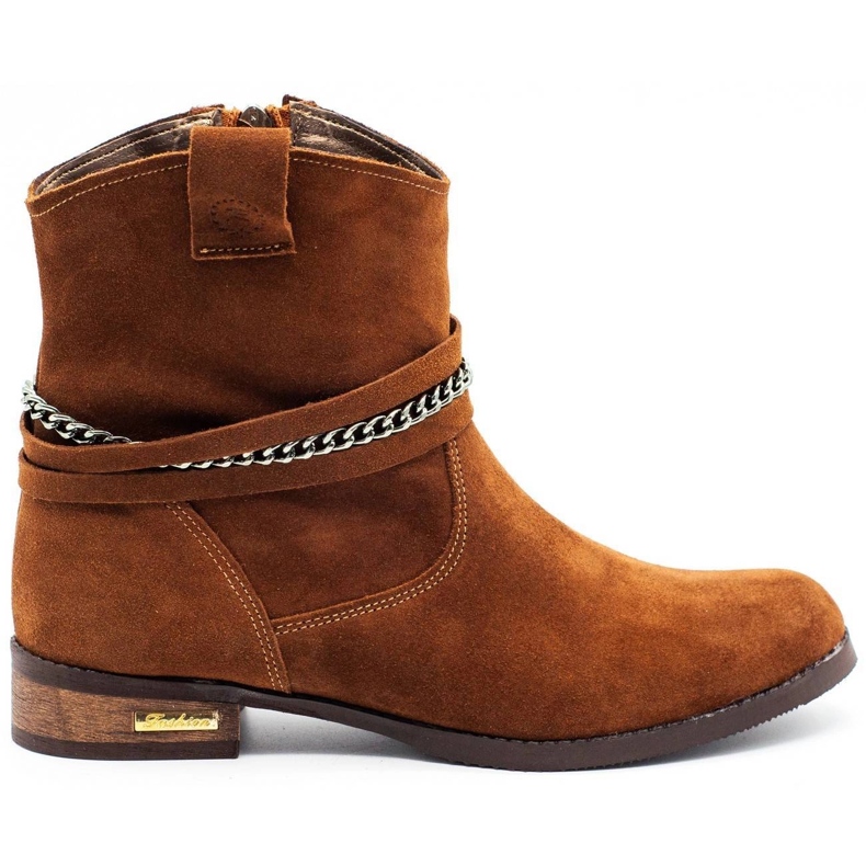 Olivier Ženske čizme izolirane lancem Luna crvena naranča