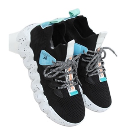 Crne NB387 Crne sportske cipele s visokim potplatom crna