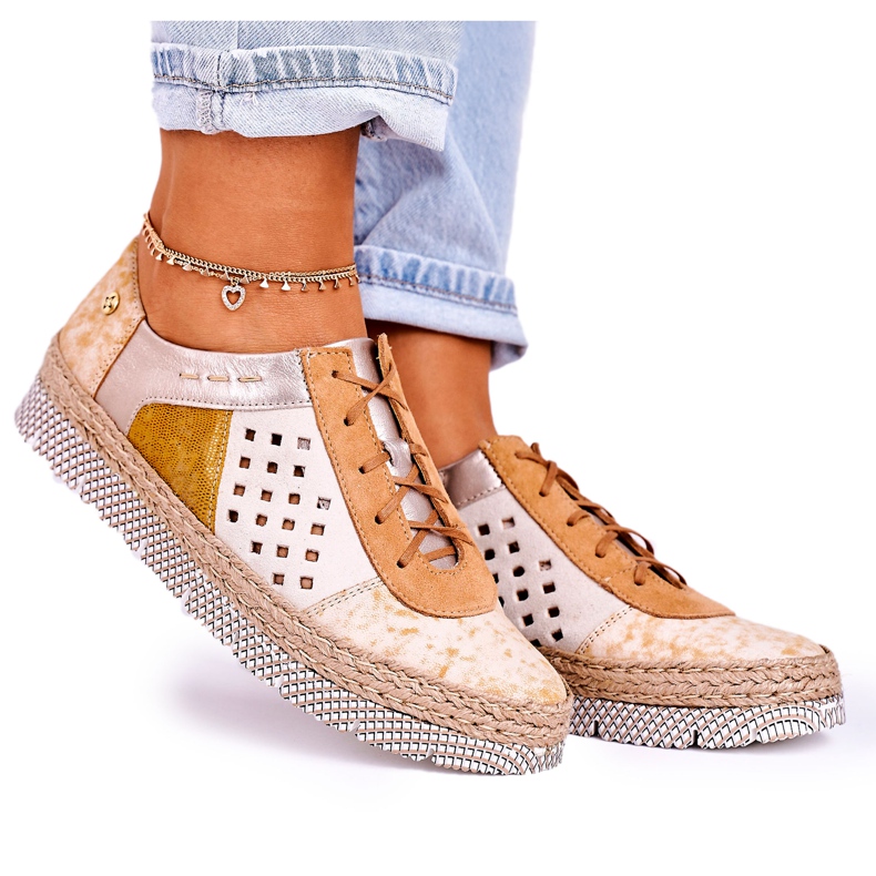 Ženske kožne cipele Maciejka Žuta 03339-44 raznobojna