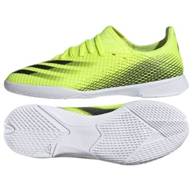 Adidas X Ghosted.3 U kopačkama Jr FW6924 bijeli, žuti neon zelena