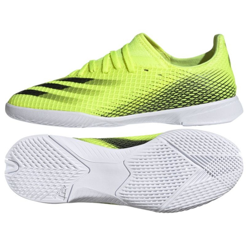 Adidas X Ghosted.3 U kopačkama Jr FW6924 bijela, neon žuta zelena