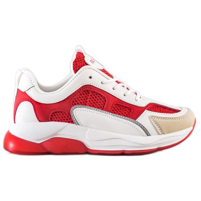 Via Giulia  Tenisice sa sjajnom modom bež bijela crvena