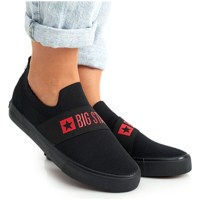 Ženske tenisice Slip-on Big Star FF274221 Crne crno