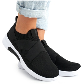 Ženske sportske cipele Slip-on Memory Foam System Big Star FF274890 Crna