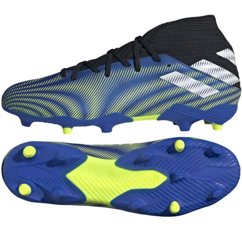 Adidas Nemeziz.3 Fg M FW7349 kopačke za nogomet bijela, crna, plava, žuta plava