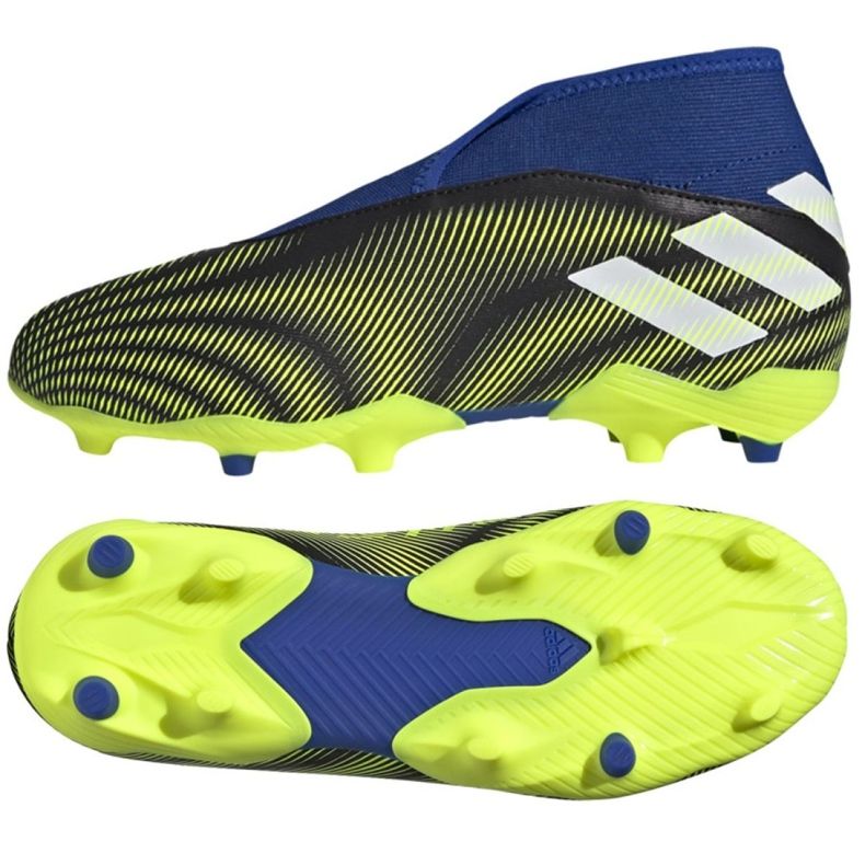 Adidas Nemeziz.3 Ll Fg Jr FY0819 kopačke bijela, crna, plava, žuta crno