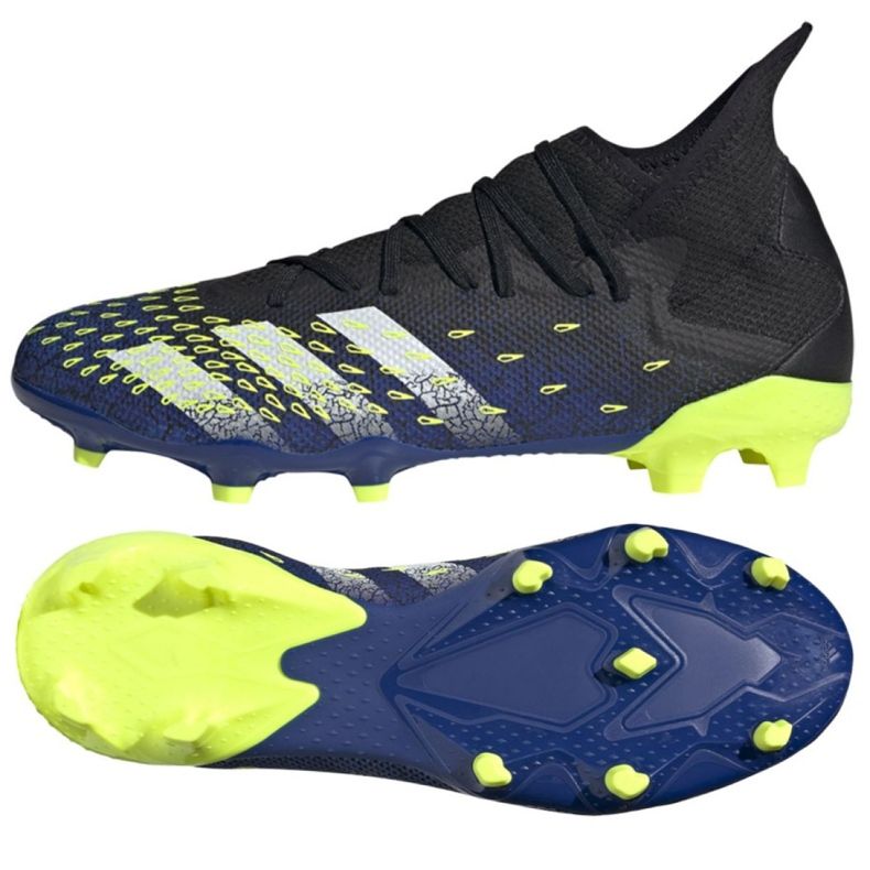 Adidas Predator Freak.3 Fg M FY0610 kopačke za nogomet bijela, crna, kraljevska crno