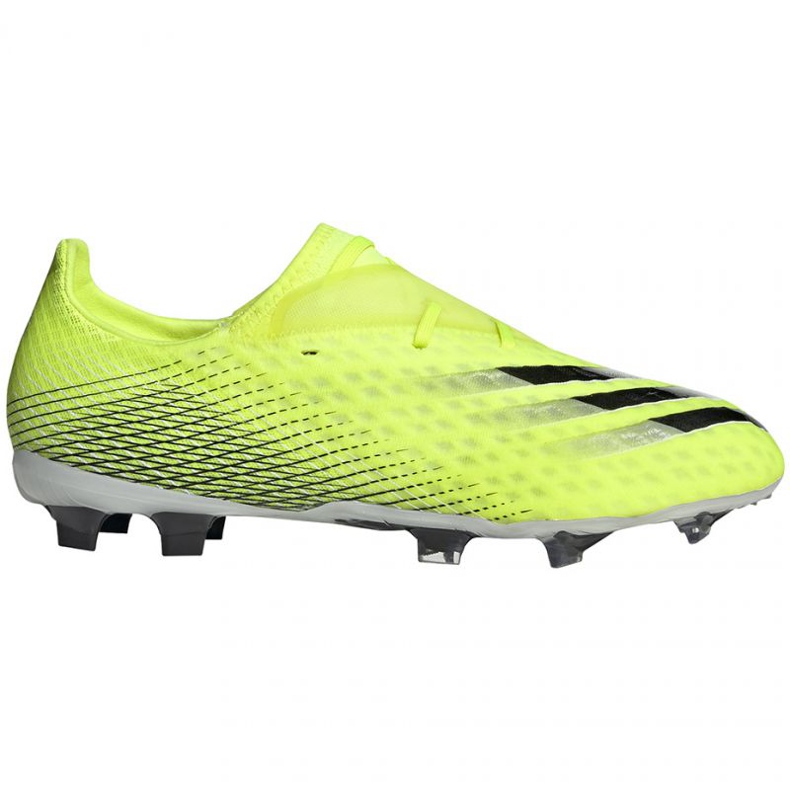 Adidas X Ghosted.2 Fg M FW6958 kopačke bijeli, žuto-zeleni neon zelena