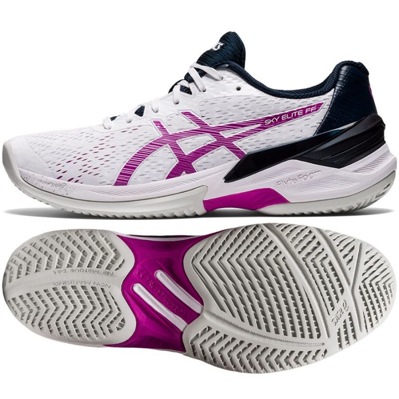 Asics Sky Elite Ff W 1052A024-103 cipele za odbojku raznobojna bijela