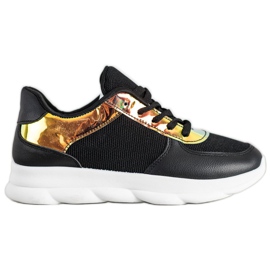 SHELOVET Klasične crne tenisice crna