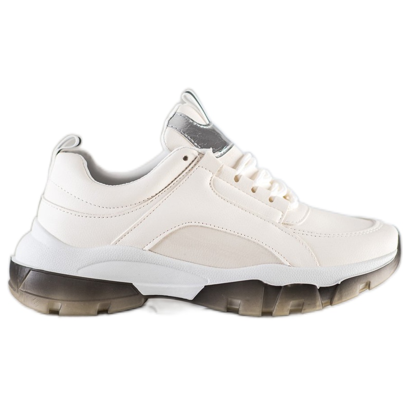 SHELOVET Bijele tenisice od eko kože bijela