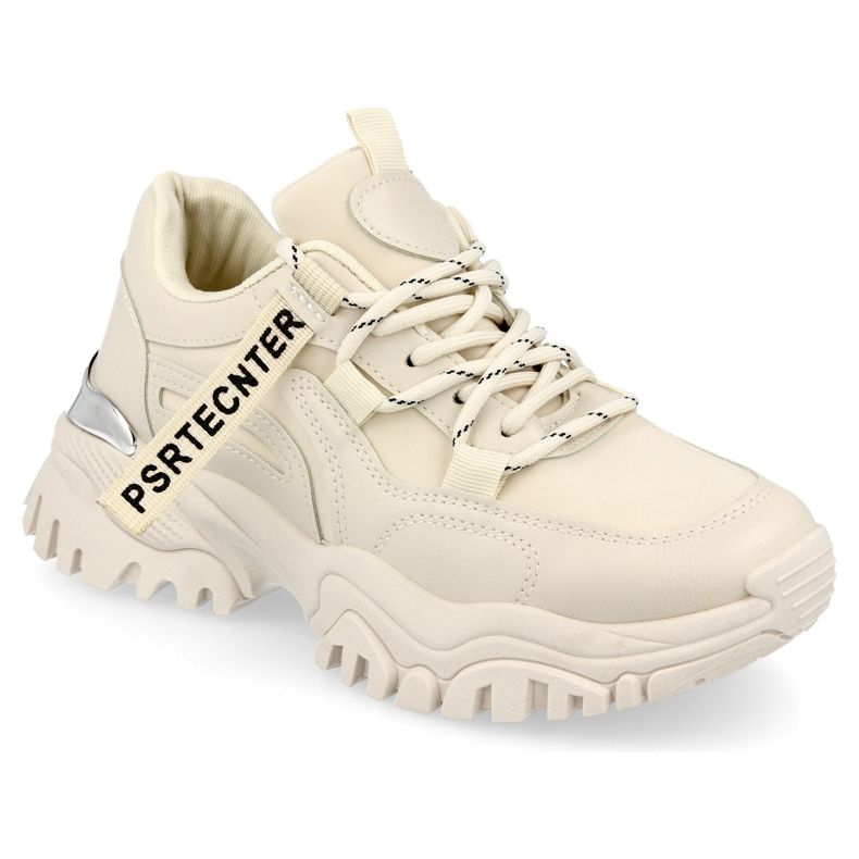 PS1 Ženske tenisice na masivnom đonu u bež komadima