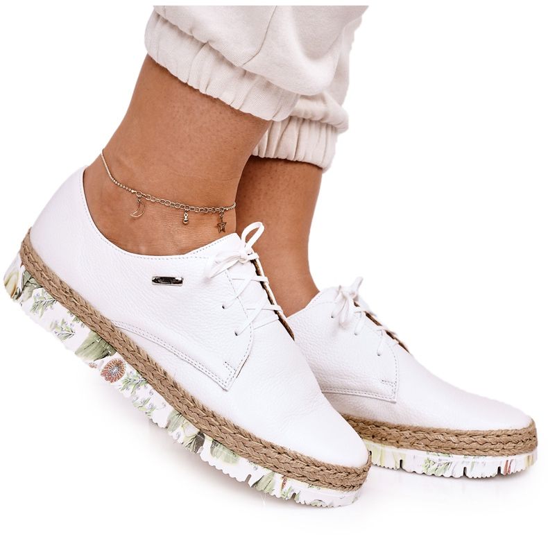 Ženske kožne cipele Maciejka White 0293611 bijela