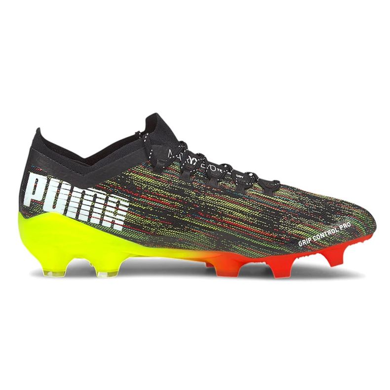 Kopačke Puma Ultra 1.2 Fg Ag crno-zeleno-crvene 106299 02