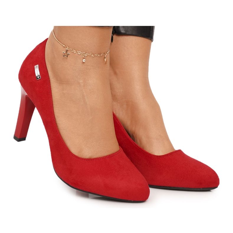 PJ1 Klasične pumpe na antilop crvenoj peti Eliana crvena