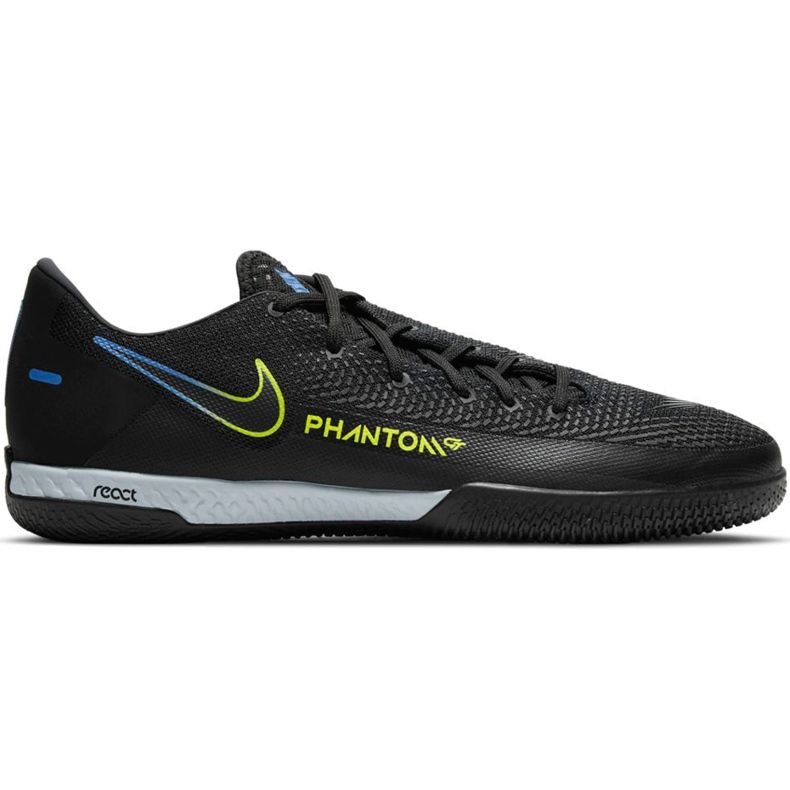 Nike React Phantom Gt Pro Ic nogometne cipele crne CK8463 090 crno crno