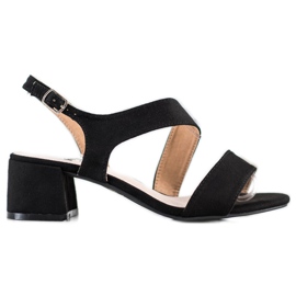 Kylie Crne sandale na niskoj šipki crna