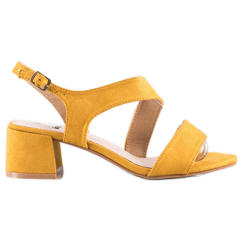Kylie Žute sandale na niskoj šipki žuta boja
