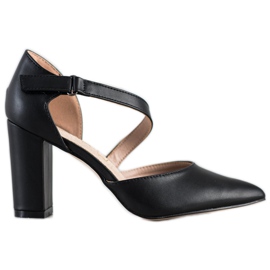 Sabatina Crne pumpe sa eko kožom crno