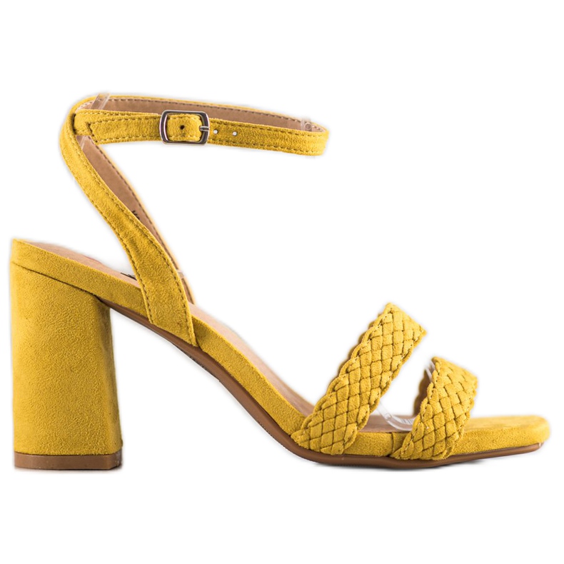 Kylie Sandale od antilopa na šanku žuta boja