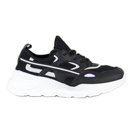 SHELOVET Ležerne crne tenisice crna