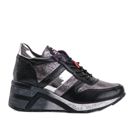 Crne tenisice na klin Izabella crna