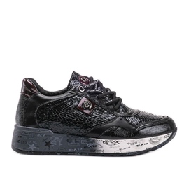 Crne tenisice na klin Ayanna crna