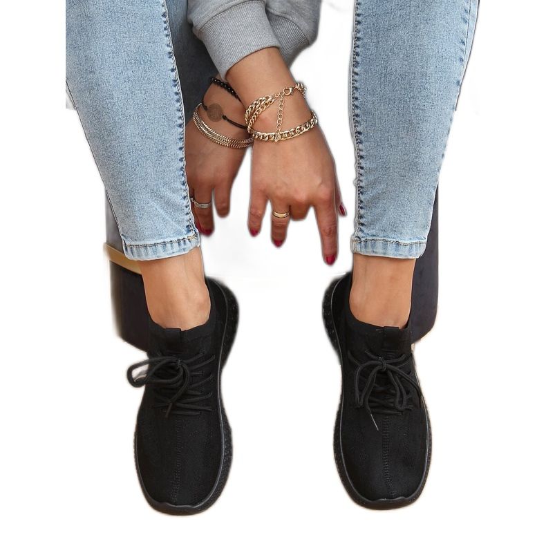 Crna PC01 Sve crne čarape sportske cipele crno