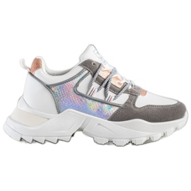 SHELOVET Elegantne tenisice bijela višebojan