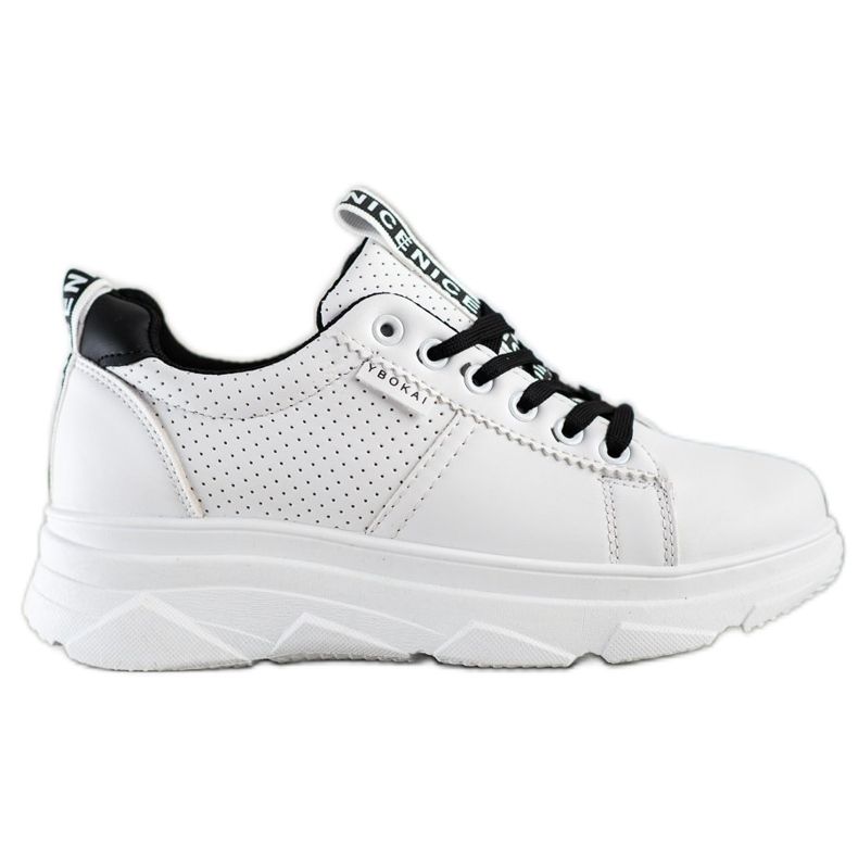 SHELOVET Tenisice na bijeloj lijepoj platformi bijela