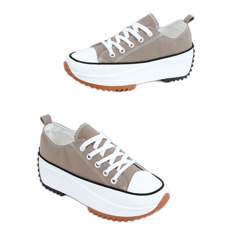 Dizajnerski potplat tenisica u kaki boji VL137P Green zelena