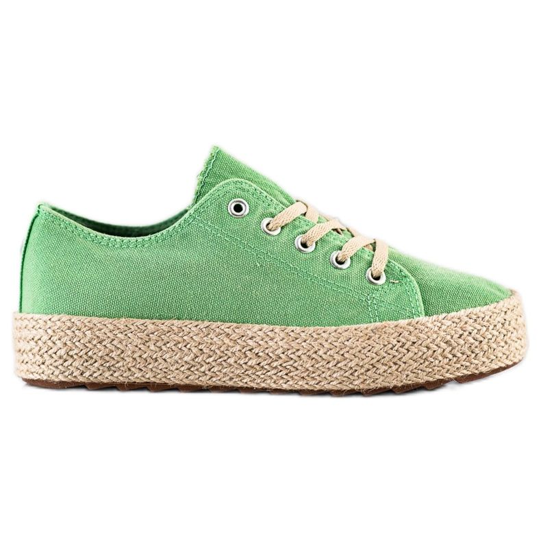 Kylie Elegantne espadrile zelena