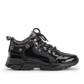 Crne tenisice na klin Giovanna crna