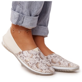 Ženska koža Maciejka Ballerinas Bež-zlatna 01930-81 zlatni