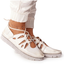 Ženske kožne cipele Maciejka Bež-zlatna 04449-25 zlatni