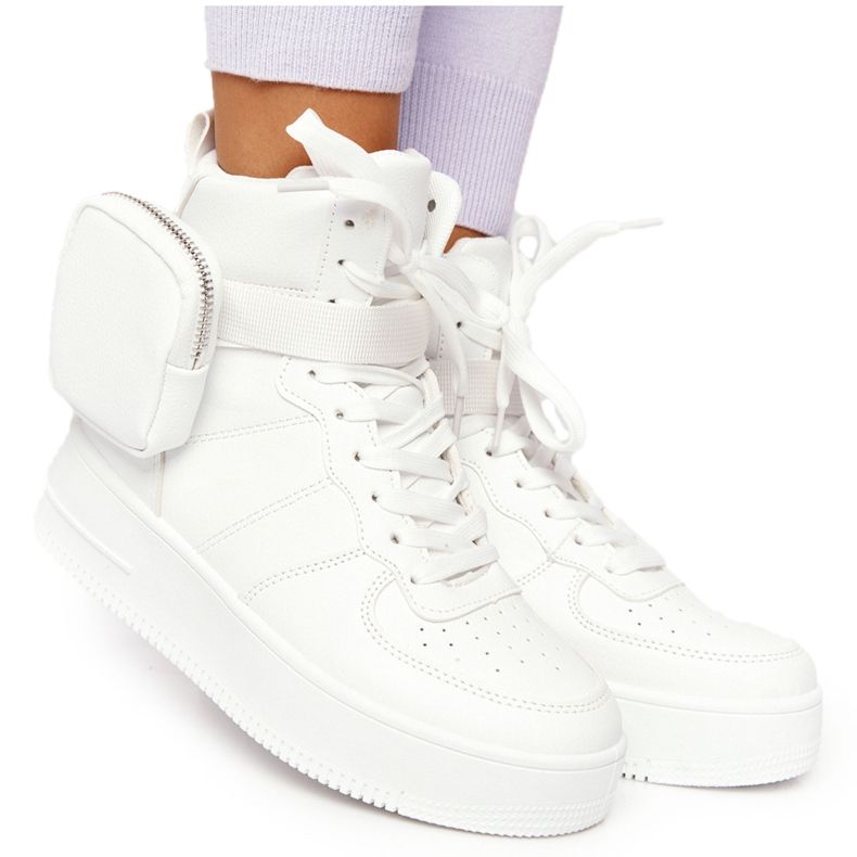 Ženske sportske cipele na platformi s bubrezima u bijelom Alexis bijela