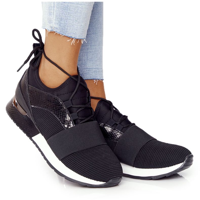 FB2 Ženske sportske cipele Tenisice Black Netta crno