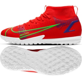 Nike Mercurial Superfly 8 Academy Tf Jr CV0789 600 tenisica za nogomet crvena narančaste i crvene