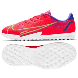 Nike Vapor 14 Academy Tf Jr CV0822 600 cipele za nogomet crvena narančaste i crvene