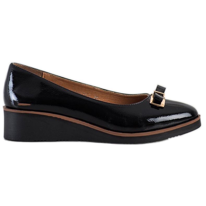 Lakirane balerine VINCEZA crno