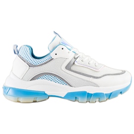 Ideal Shoes Tenisice sa umetkom sa sjajem bijela višebojan