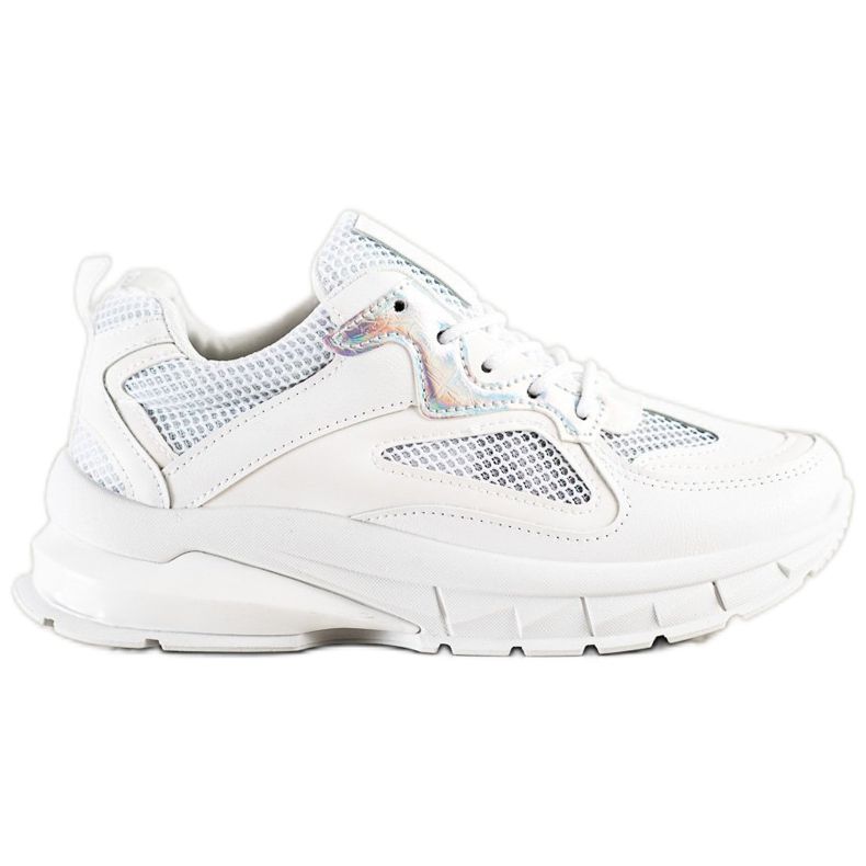 SHELOVET Bijele tenisice na platformi bijela