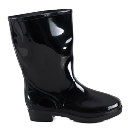 SHELOVET Shiny High Wellies crna