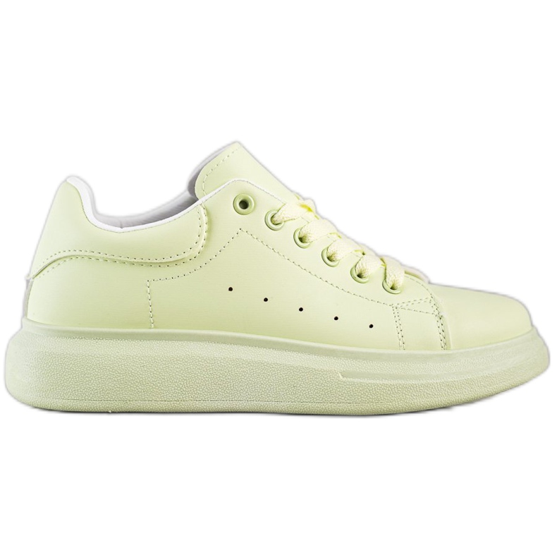 SHELOVET Zelene tenisice na platformi zelena