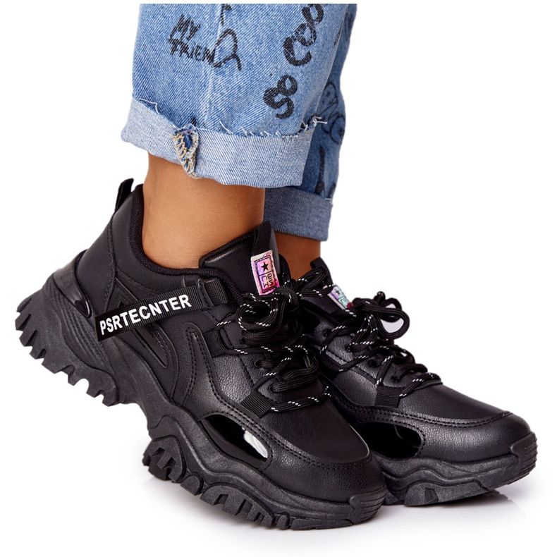 EVE Ženske tenisice na masivnoj crnoj podlozi za smijanje