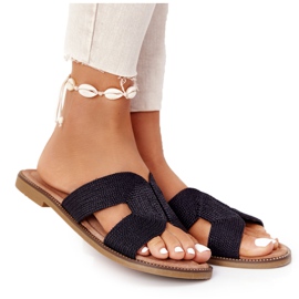 Elegantne ženske papuče S.Barski crne crna